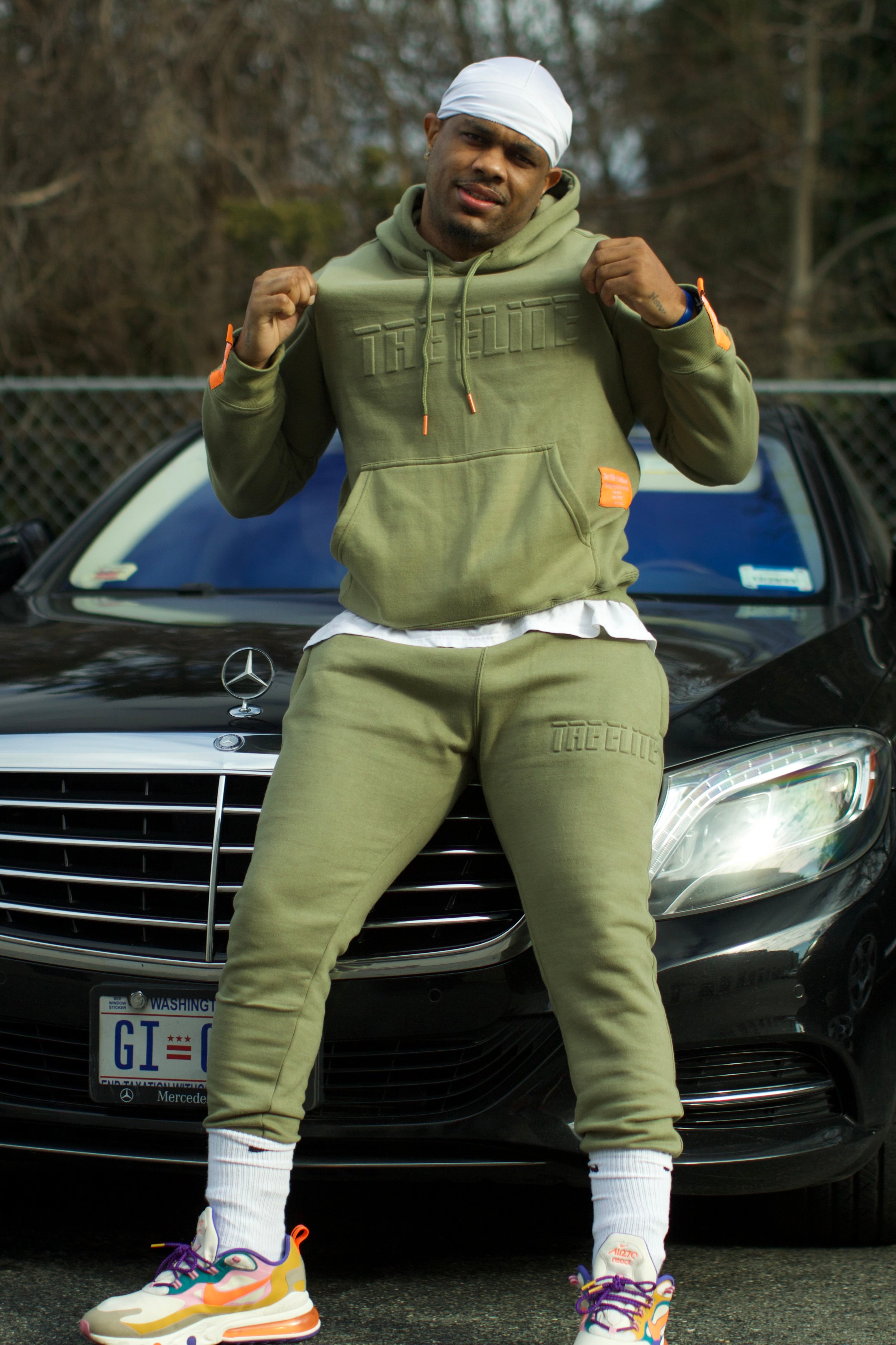 The Elite Sweatsuit Set Army Green The Elite Clothing